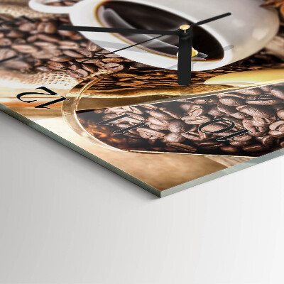 Moderne wanduhr quadratisch Kaffee