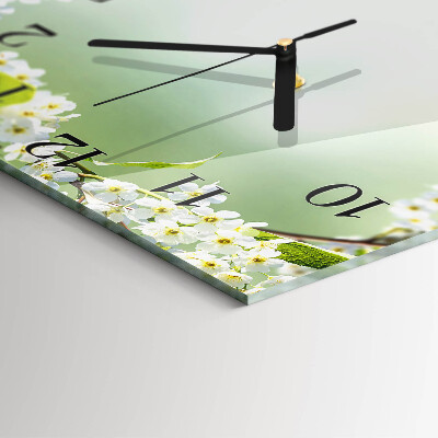Quadratische wanduhr Frühling