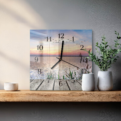 Quadratische wanduhr modern See