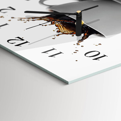Wanduhr mit motiv quadratisch Kaffee