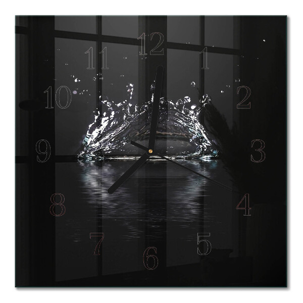 Quadratische wanduhr modern Wasser
