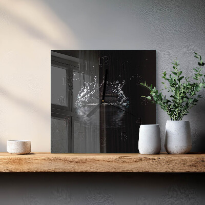 Quadratische wanduhr modern Wasser