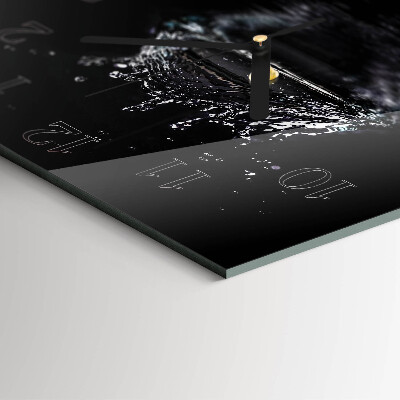 Quadratische wanduhr modern Wasser