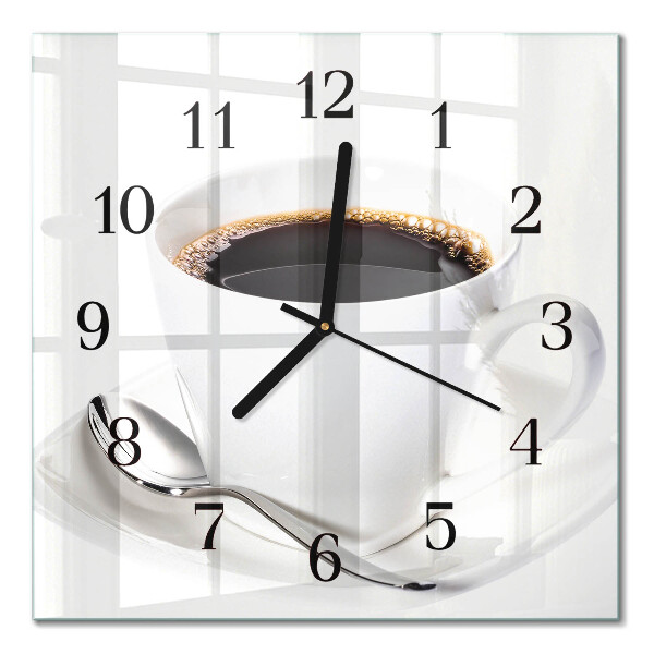 Moderne wanduhr quadratisch Kaffee