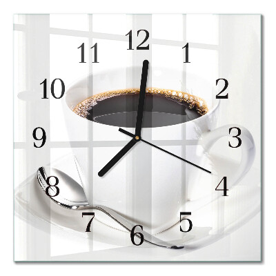Moderne wanduhr quadratisch Kaffee