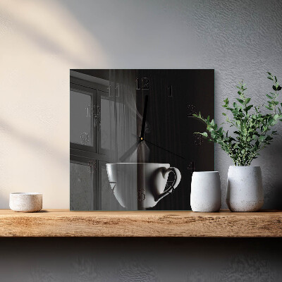 Glasuhr quadratisch Becher