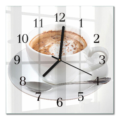 Moderne wanduhr quadratisch Kaffee