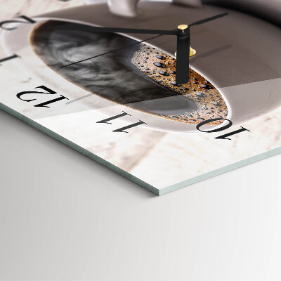 Wanduhr mit motiv quadratisch Kaffee
