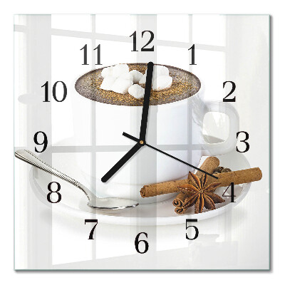 Moderne wanduhr quadratisch Schokolade