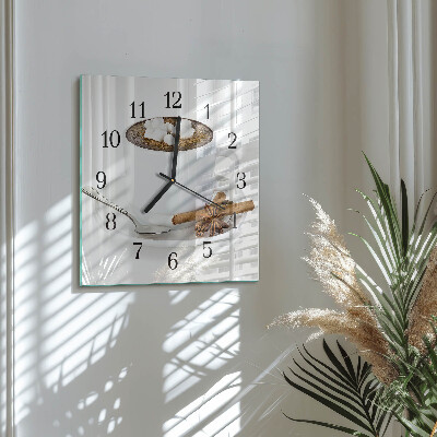 Moderne wanduhr quadratisch Schokolade