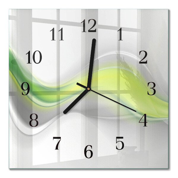 Moderne wanduhr quadratisch Farbwellen