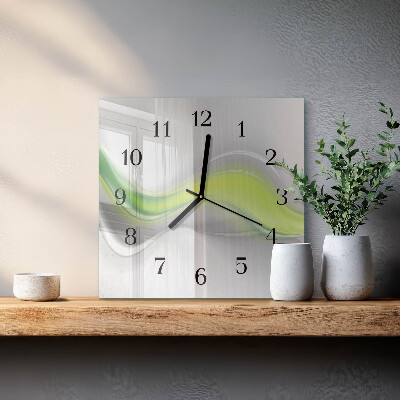 Moderne wanduhr quadratisch Farbwellen