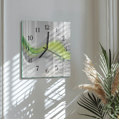 Moderne wanduhr quadratisch Farbwellen