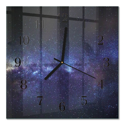 Wanduhr mit motiv quadratisch Galaxis
