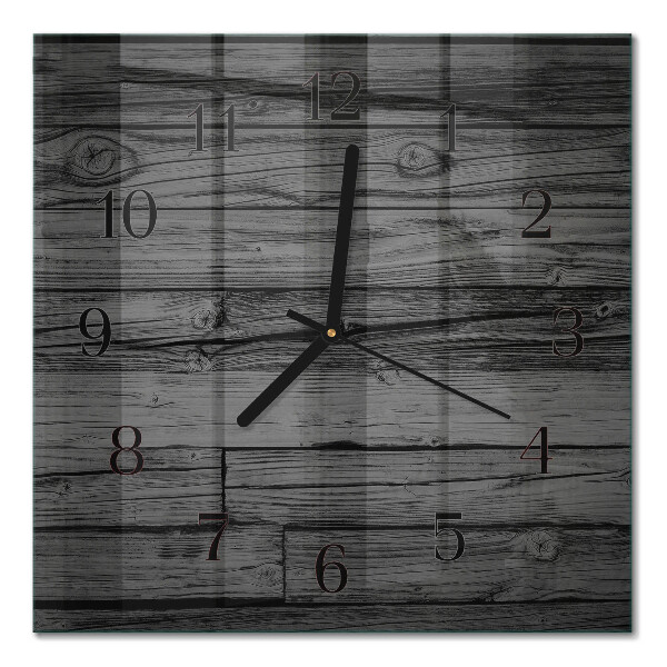 Quadratische wanduhr modern Holz