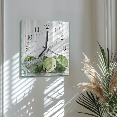 Moderne wanduhr quadratisch Limes