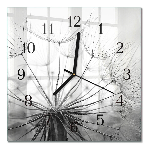 Wanduhr mit motiv quadratisch Löwenzahn