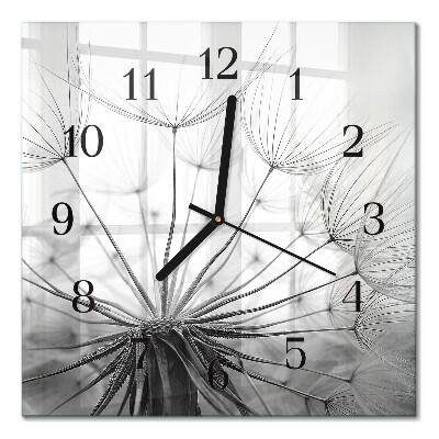 Wanduhr mit motiv quadratisch Löwenzahn