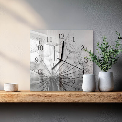 Wanduhr mit motiv quadratisch Löwenzahn