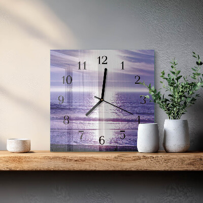 Wanduhr mit motiv quadratisch Meer