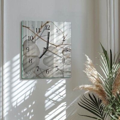 Moderne wanduhr quadratisch Steine