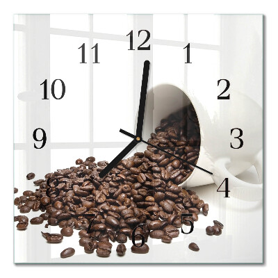 Moderne wanduhr quadratisch Eine Tasse Kaffee