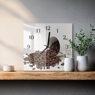 Moderne wanduhr quadratisch Eine Tasse Kaffee