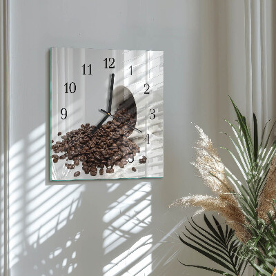 Moderne wanduhr quadratisch Eine Tasse Kaffee