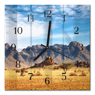 Quadratische wanduhr Gebirge