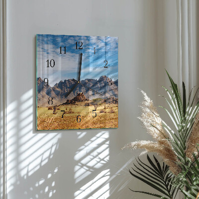 Quadratische wanduhr Gebirge