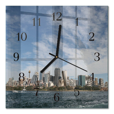 Moderne wanduhr quadratisch Stadt