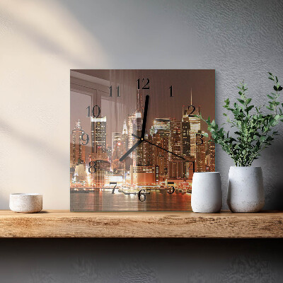 Glasuhr quadratisch Horizont