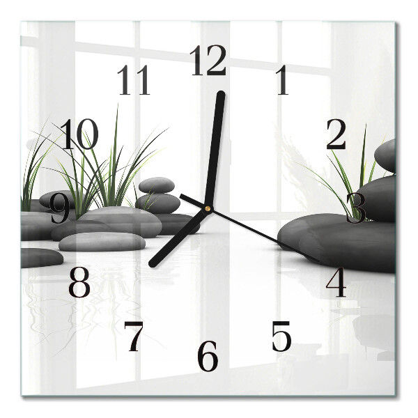 Moderne wanduhr quadratisch Spa-Steine