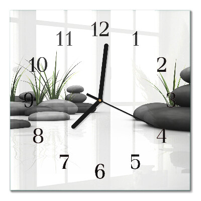 Moderne wanduhr quadratisch Spa-Steine