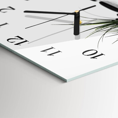 Quadratische wanduhr modern Steine