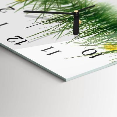 Wanduhr mit motiv quadratisch Gras