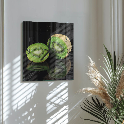 Glasuhr quadratisch Kiwi