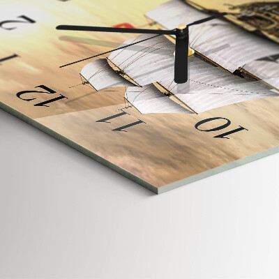 Wanduhr mit motiv quadratisch Schiff