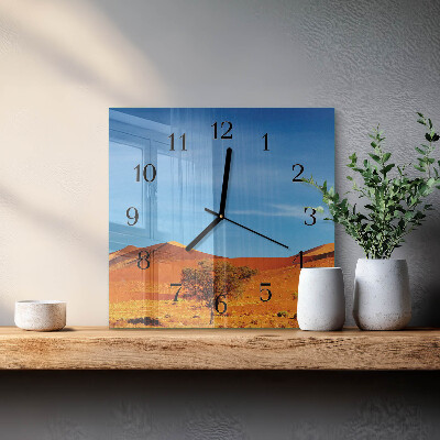 Moderne wanduhr quadratisch Wüste