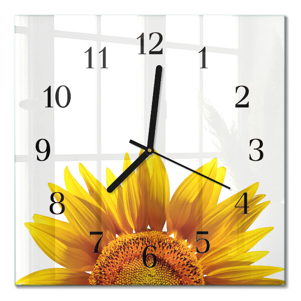 Wanduhr mit motiv quadratisch Blume
