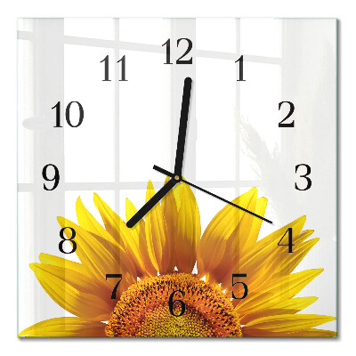 Wanduhr mit motiv quadratisch Blume