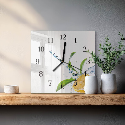 Moderne wanduhr quadratisch Zitrusfrüchte