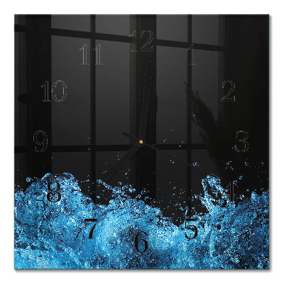 Quadratische wanduhr Wasser