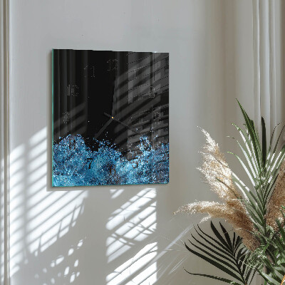 Quadratische wanduhr Wasser