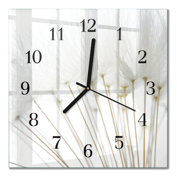 Quadratische wanduhr Löwenzahn