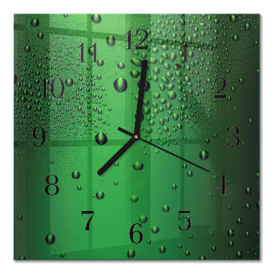 Wanduhr mit motiv quadratisch Wassertropfen