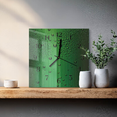 Wanduhr mit motiv quadratisch Wassertropfen