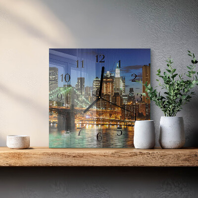 Glasuhr quadratisch Horizont