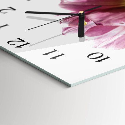 Moderne wanduhr quadratisch Tulpen