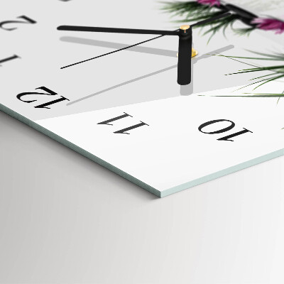 Quadratische wanduhr Lotosblume